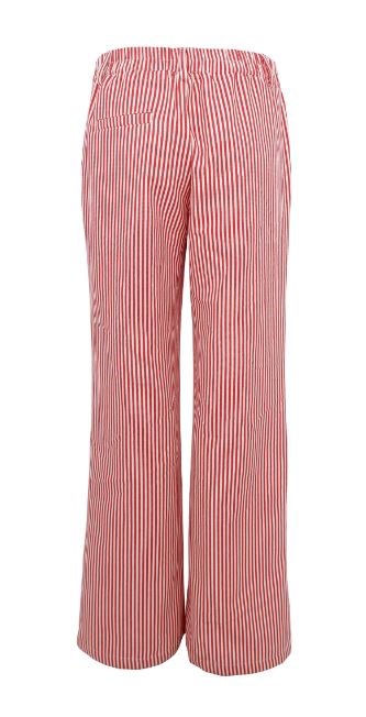 Rød og hvids stribet bukser med vidde fra Black Colour